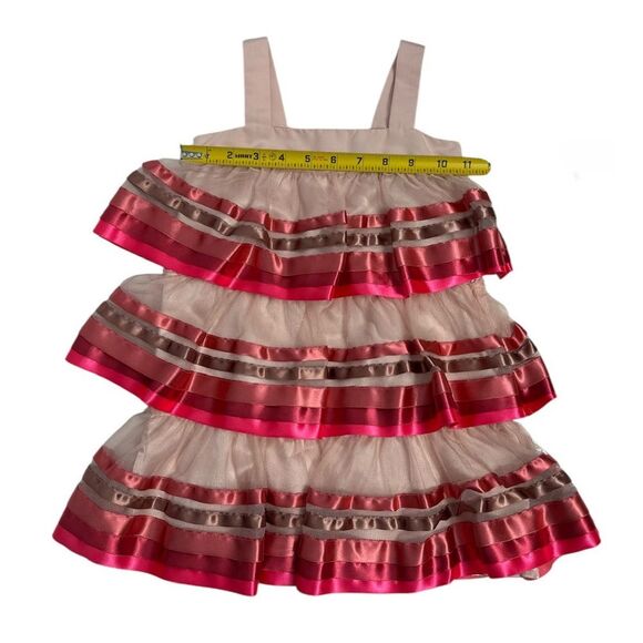 GAP BabyGAP Pink and Red Satin Layered Dress, SIZE 3T - Picture 4 of 9